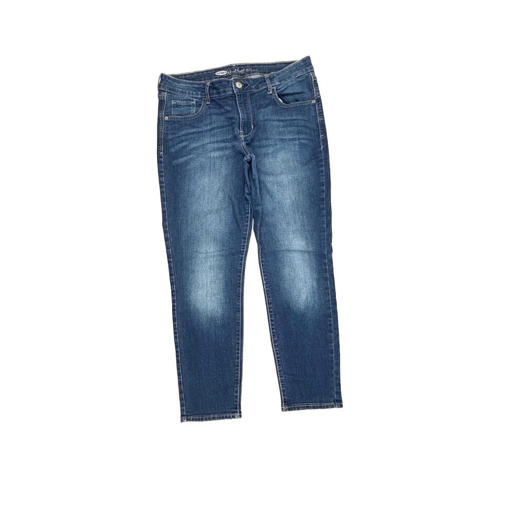 Old Navy Mid Rise Skinny Women's size 12 Dark Wash Blue Denim jeans